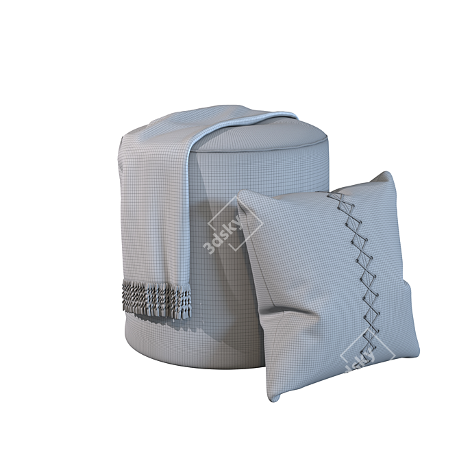 Comfort Zone: Loft Ottoman 3D model image 4