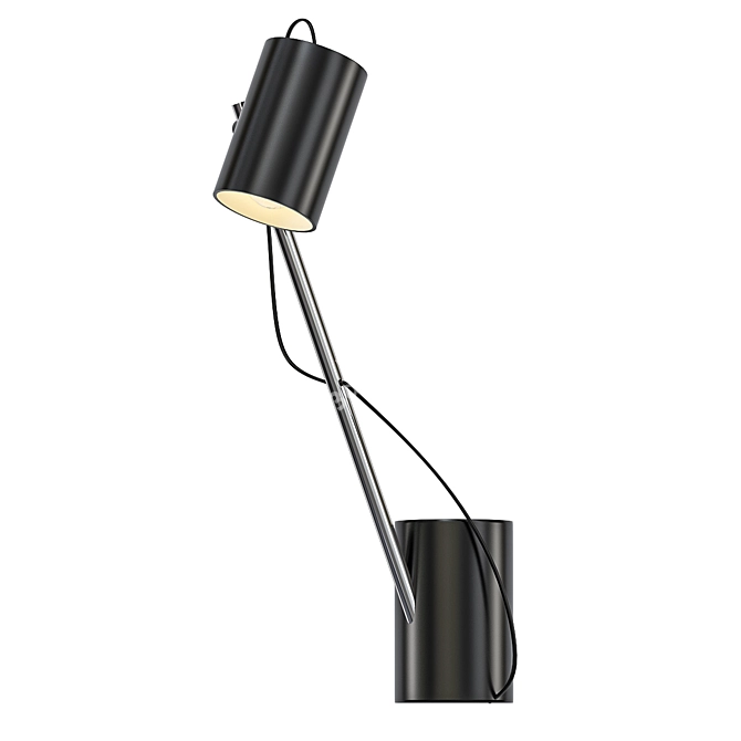 Elegant Black Table Lamp 3D model image 1