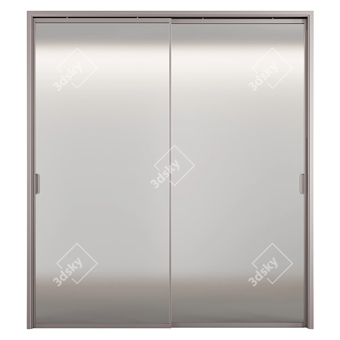 Elegant Glass Door Set 3D model image 6