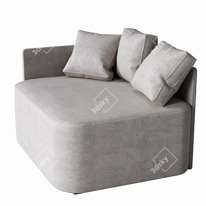 Minimalist Turbo Sofa 3D model image 1