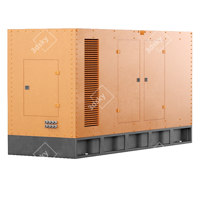 High Detail 15Kva Electric Generator 3D model image 3