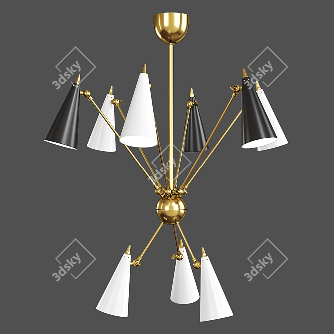 Modern Moxie Chandelier 3D model image 1