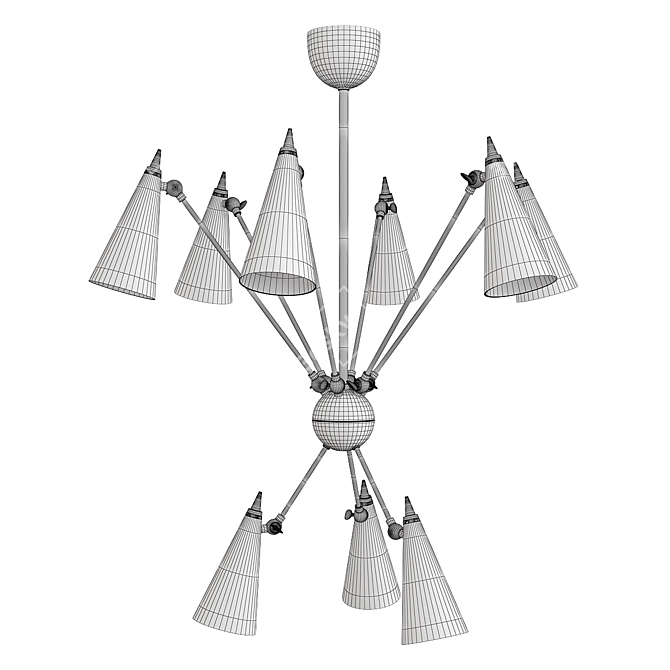 Modern Moxie Chandelier 3D model image 2