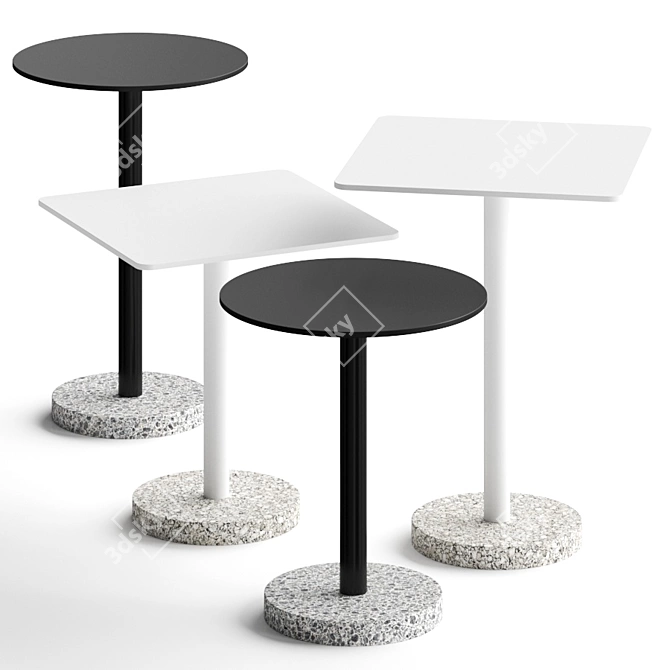 Modern Minimalist Side Tables by Rodolfo Dordoni 3D model image 1