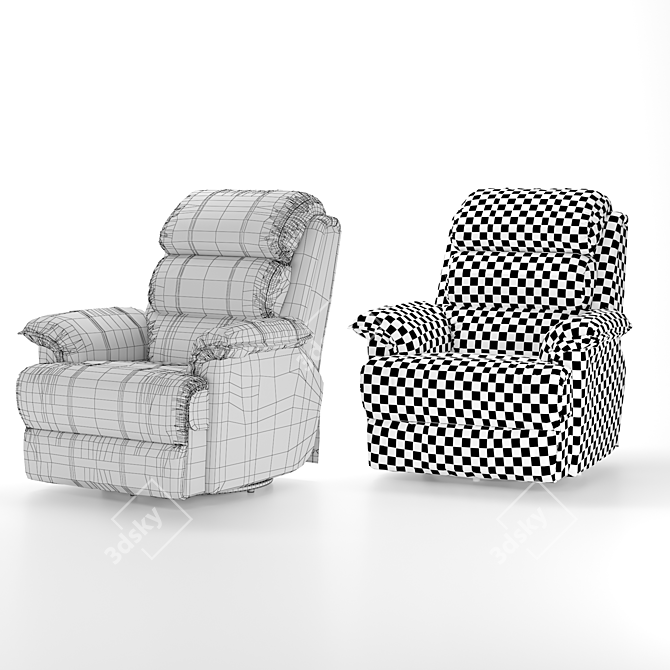 Modern Comfort Recliner Sofa 3D model image 4