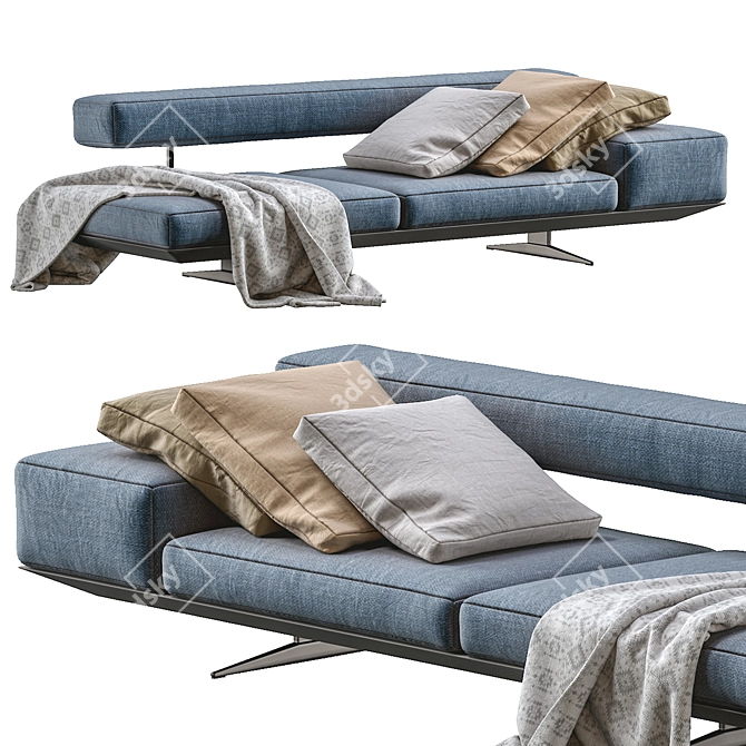 Flexform Sofa Wing: Modern, Stylish, and Versatile 3D model image 1