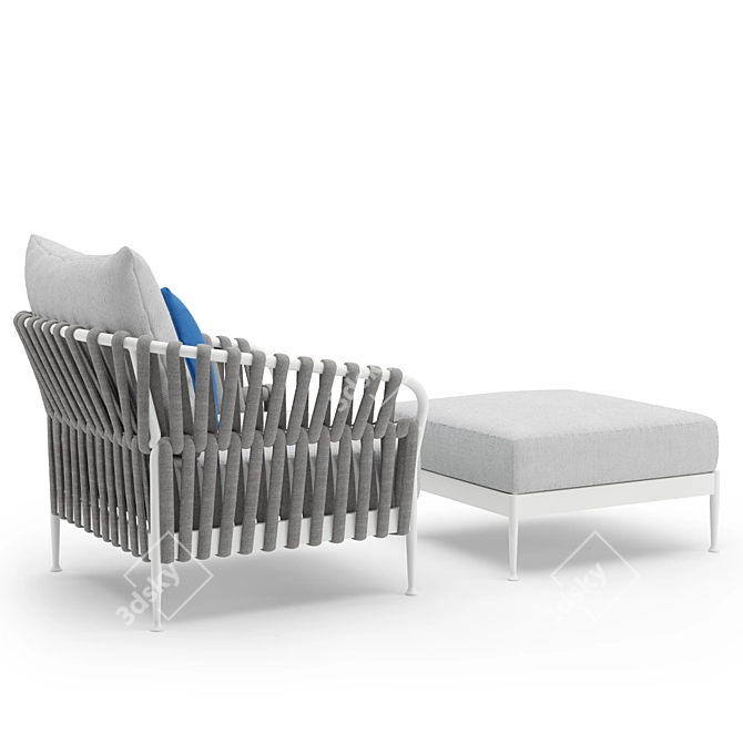 Sleek Outdoor Comfort: Talenti Frame Armchair 3D model image 2