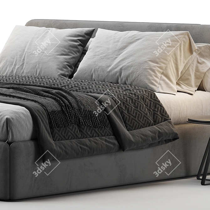 Sleek Bonaldo True Bed: Modern Elegance 3D model image 2