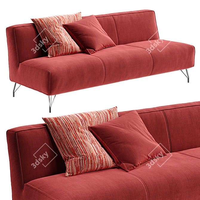 Modern Vibieffe 710 POP2 Sofa 3D model image 1