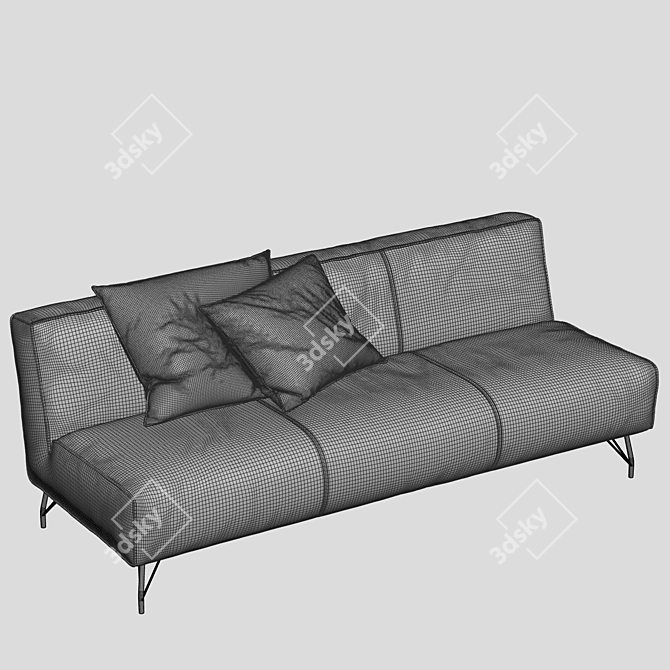 Modern Vibieffe 710 POP2 Sofa 3D model image 2