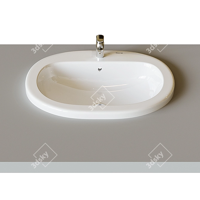 Roca Coral Recessed Washbasin 56x48 cm 3D model image 1