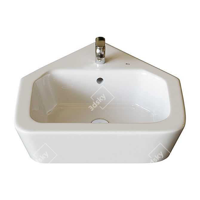 Elegant Roca The Gap Wall-Hung Sink 3D model image 1