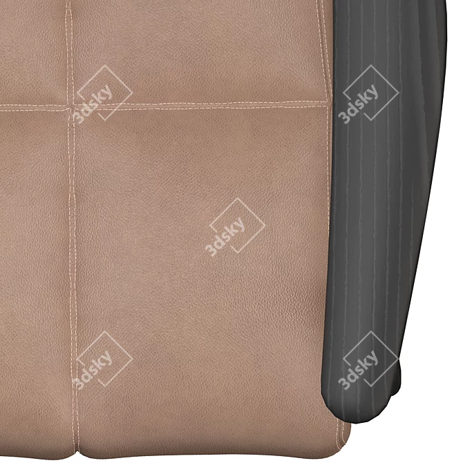 Luxury Fynn Leather Armchair 3D model image 2