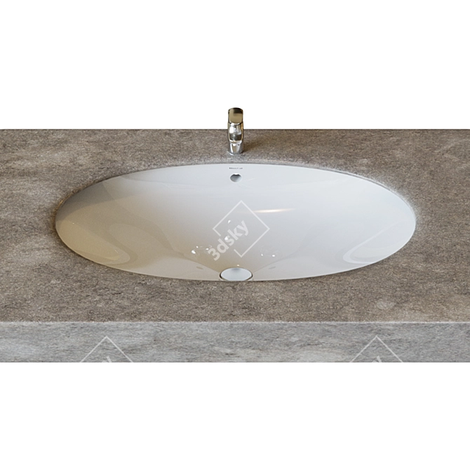 Roca Berna 56x42 cm Sink - Laid on Beauty 3D model image 1