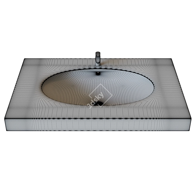 Roca Berna 56x42 cm Sink - Laid on Beauty 3D model image 2