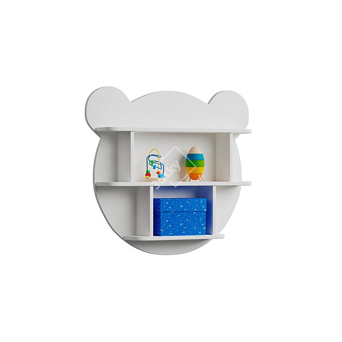 Cute Bear Wall Shelf 3D model image 2