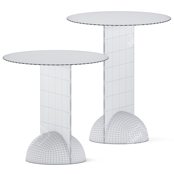 Bonaldo Coffee Table Duo 3D model image 3