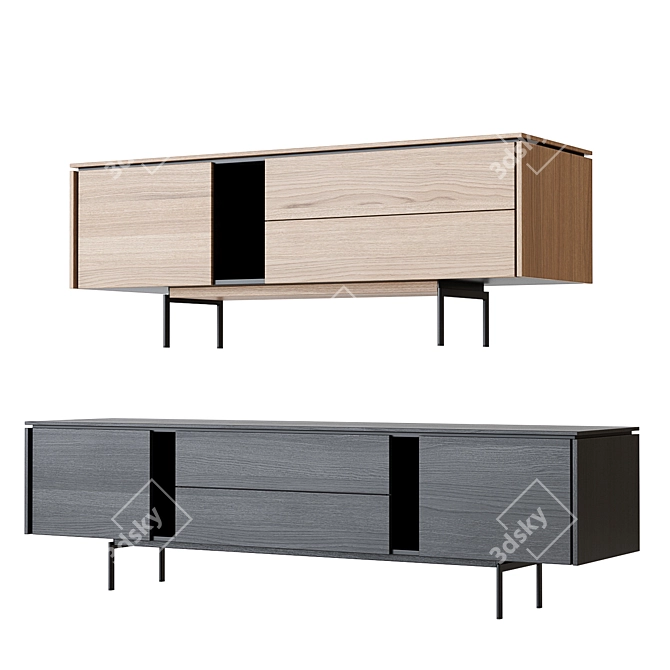 Salu TV Cabinets: Sleek and Sophisticated 3D model image 3