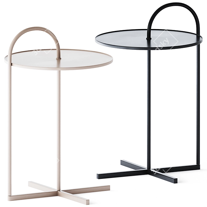 Elegant Rolf Benz 902 Side Tables 3D model image 1