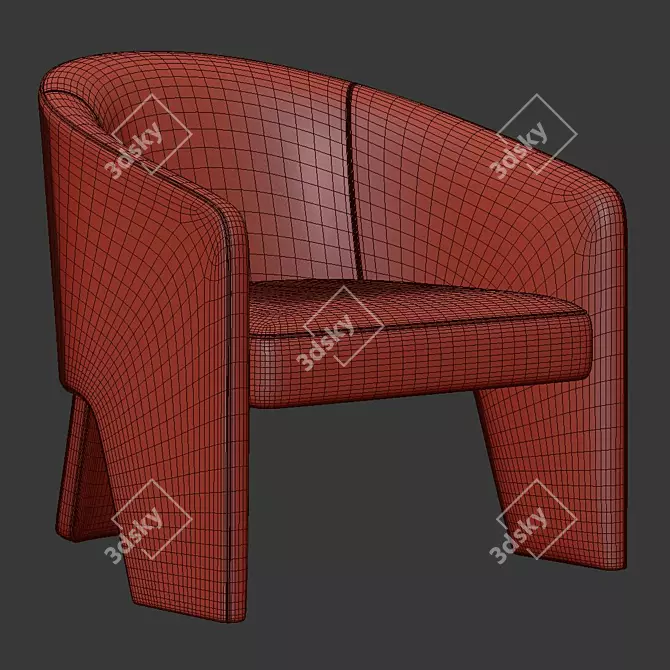 Fae Accent Chair: A Cozy Addition to Any Space 3D model image 5