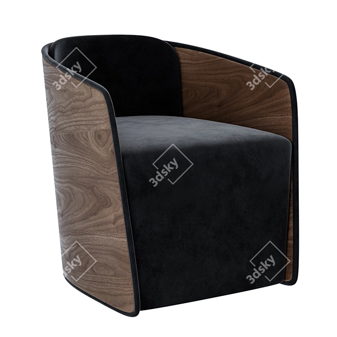 Sleek and Modern Atticus Chair 3D model image 2