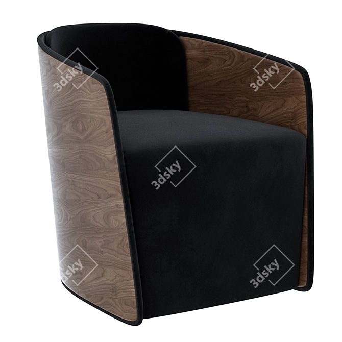 Sleek and Modern Atticus Chair 3D model image 6