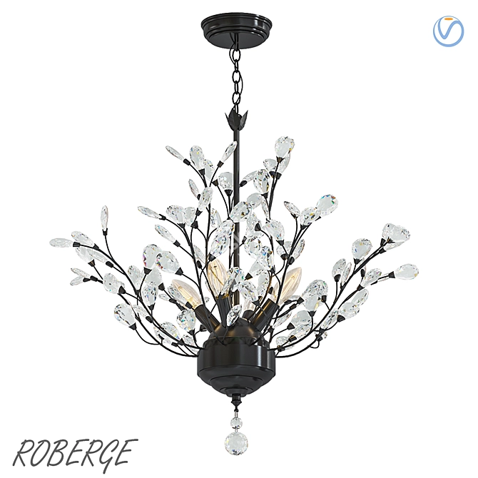 Elegant Roberge Chandelier 3D model image 1