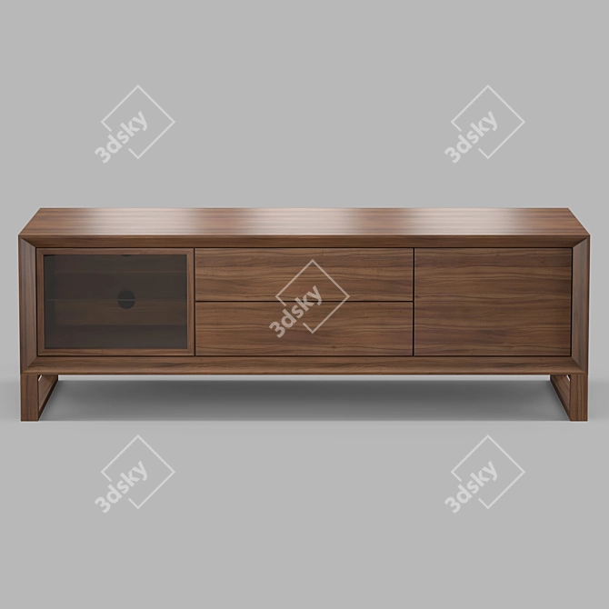 Stylish TV Stand - MOD Interiors ZARAGOZA 3D model image 1