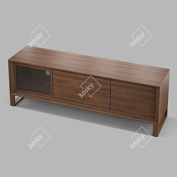 Stylish TV Stand - MOD Interiors ZARAGOZA 3D model image 2