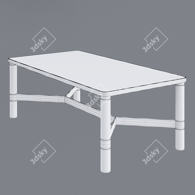 Transparent Elegance: Oscarine Lucite Coffee Table 3D model image 2