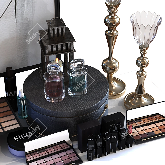 Glamour Beauty Cosmetics Set 3D model image 4