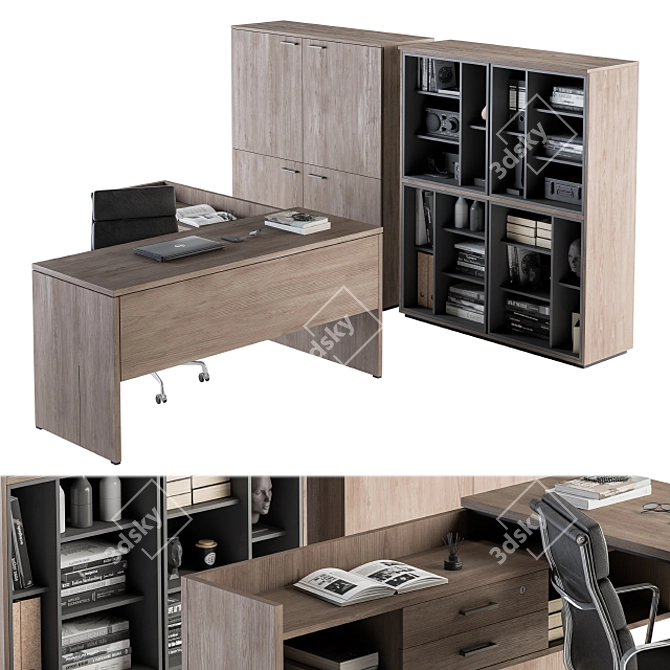 Modern Office Furniture Set 3D model image 2