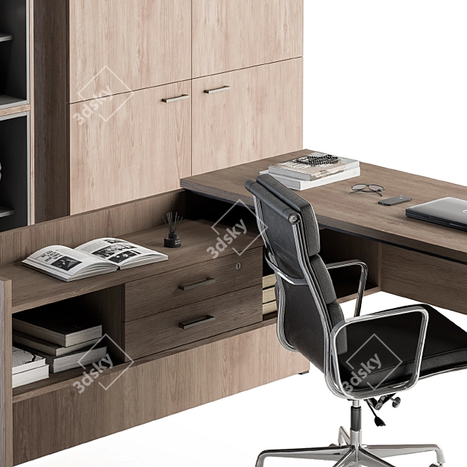 Modern Office Furniture Set 3D model image 3