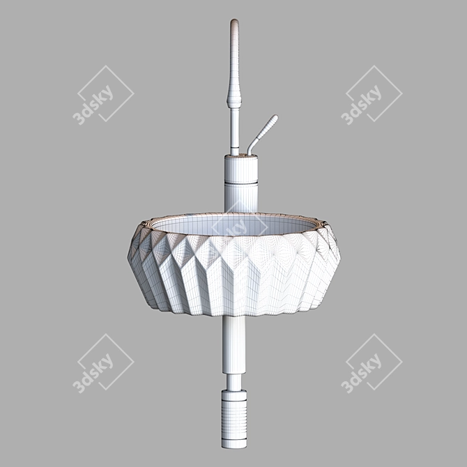 Round Flower Washbasin 3D model image 2