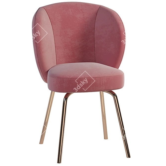 Sleek Modern Dining Chair 3D model image 1