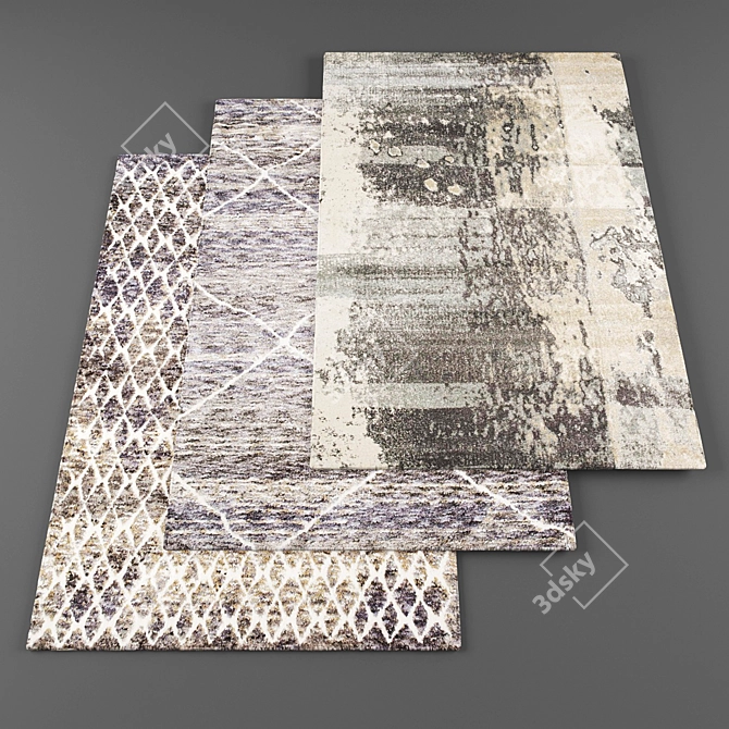 Modern High-Resolution Carpets Set 3D model image 1