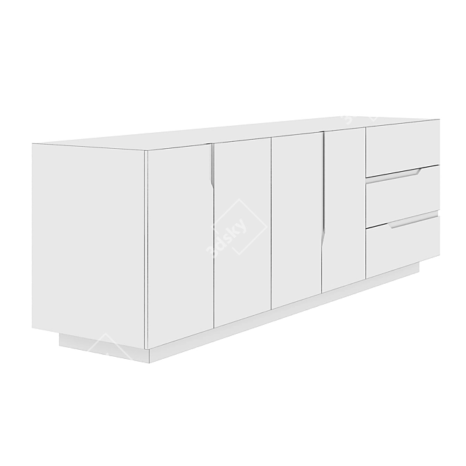 Elegant Gaia Credenza: Exquisite Storage Solution 3D model image 3