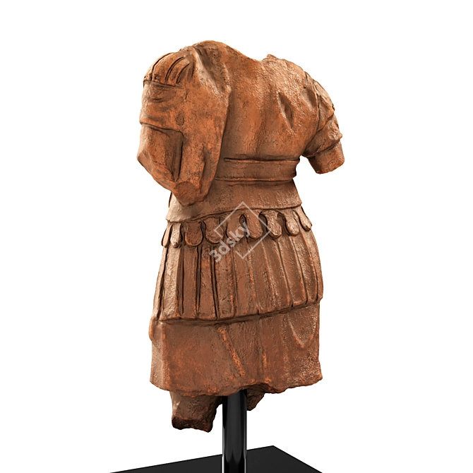 Imperial Torso Cuirass: Majestic Roman Emperor Statue 3D model image 3
