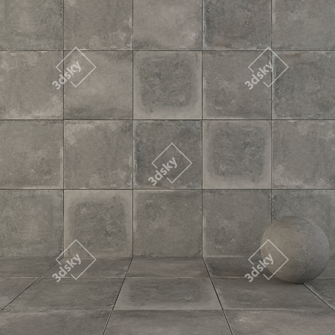 Flaviker Backstage Graphite 80x80 Tile 3D model image 1