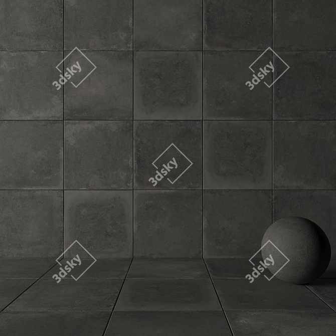 Flaviker Backstage Graphite 80x80 Tile 3D model image 3