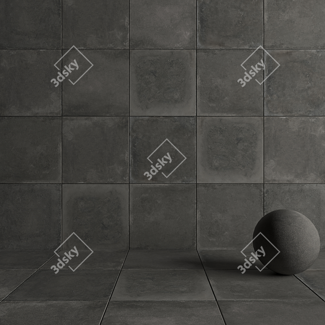 Flaviker Backstage Graphite 80x80 Tile 3D model image 4