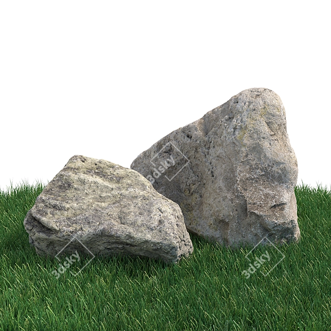 Natural Landscape Stones 3D model image 4