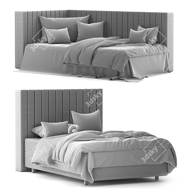 Cozy Cat Blanket Bed Set 3D model image 5