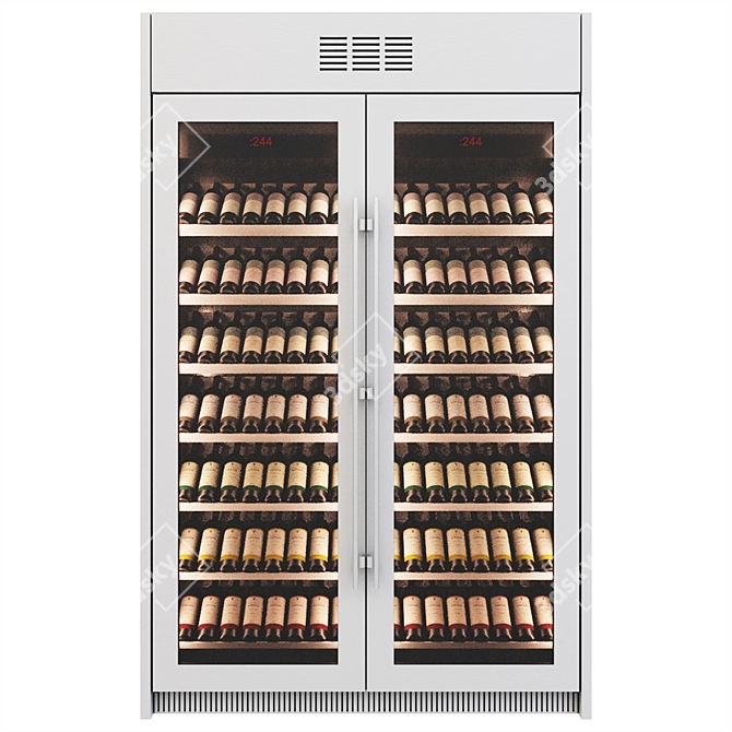 Elegant Wine Cabinet: Stylish and Textured 3D model image 2