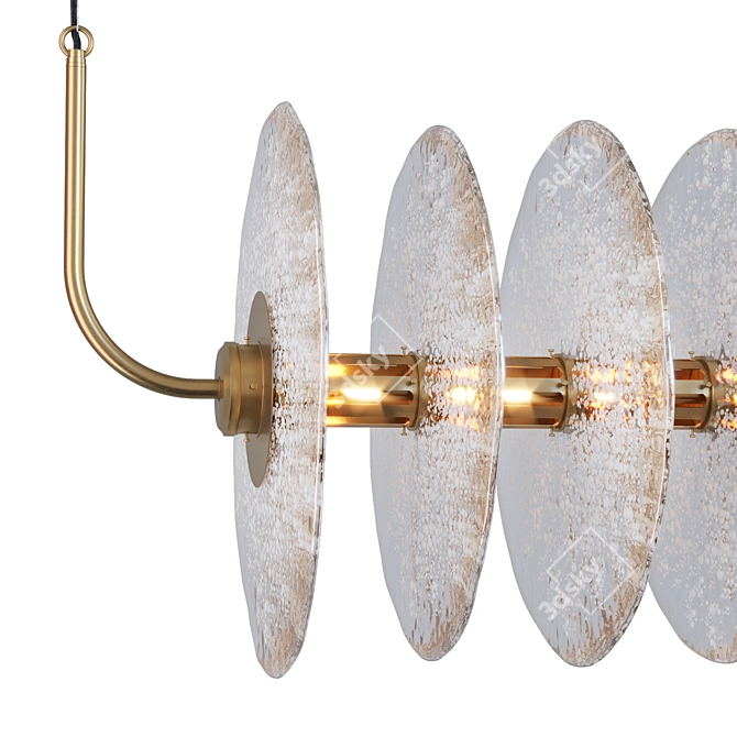 Sparkling Glass Chandelier 3D model image 2