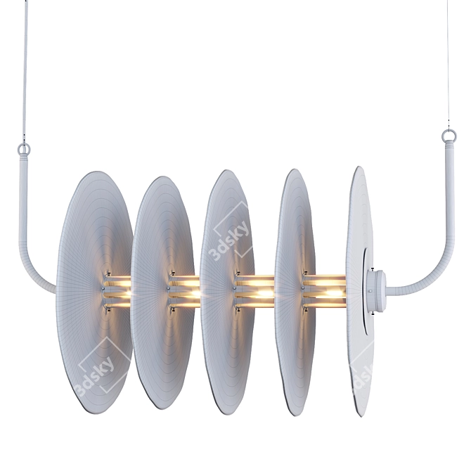 Sparkling Glass Chandelier 3D model image 4