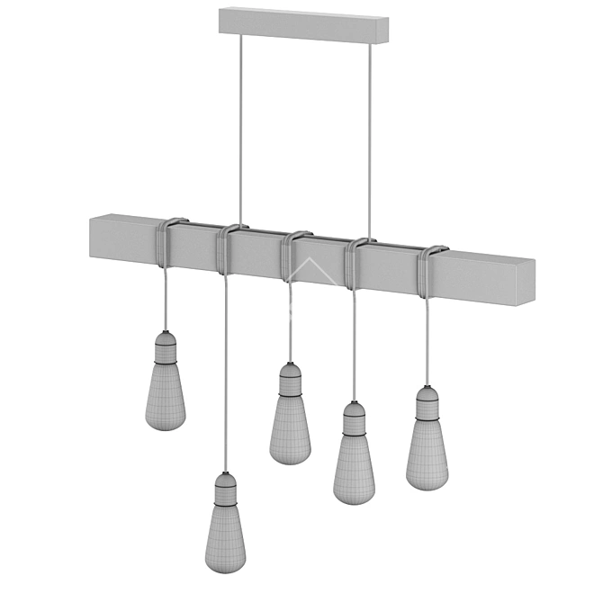 Industrial Loft Style Pendant Light 3D model image 5