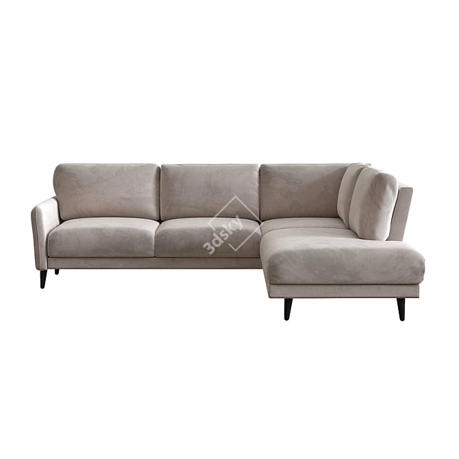 Elegant Avella Sectional: Modern Design & Comfort 3D model image 7