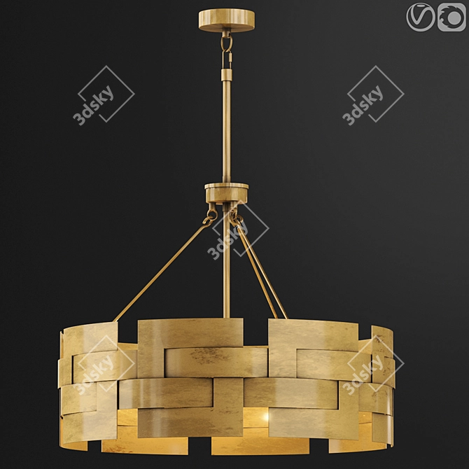 Elegant Woven Metal Colfax 3D model image 1