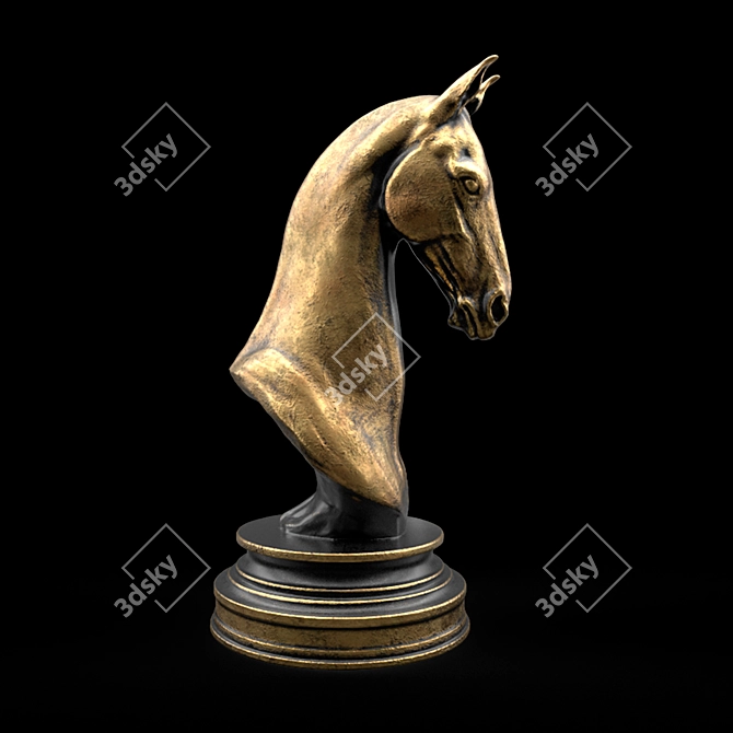 Elegant Stallion Art: High-Poly Horse Sculpture 3D model image 2